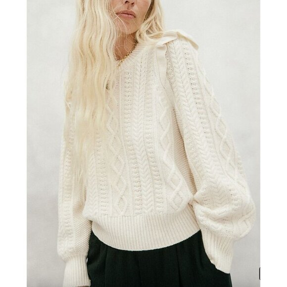 Madewell Sweaters - NEW $110 Madewell Hollydene Ruffle-Shoulder Pullover Sweater Size‎ Small WOOL